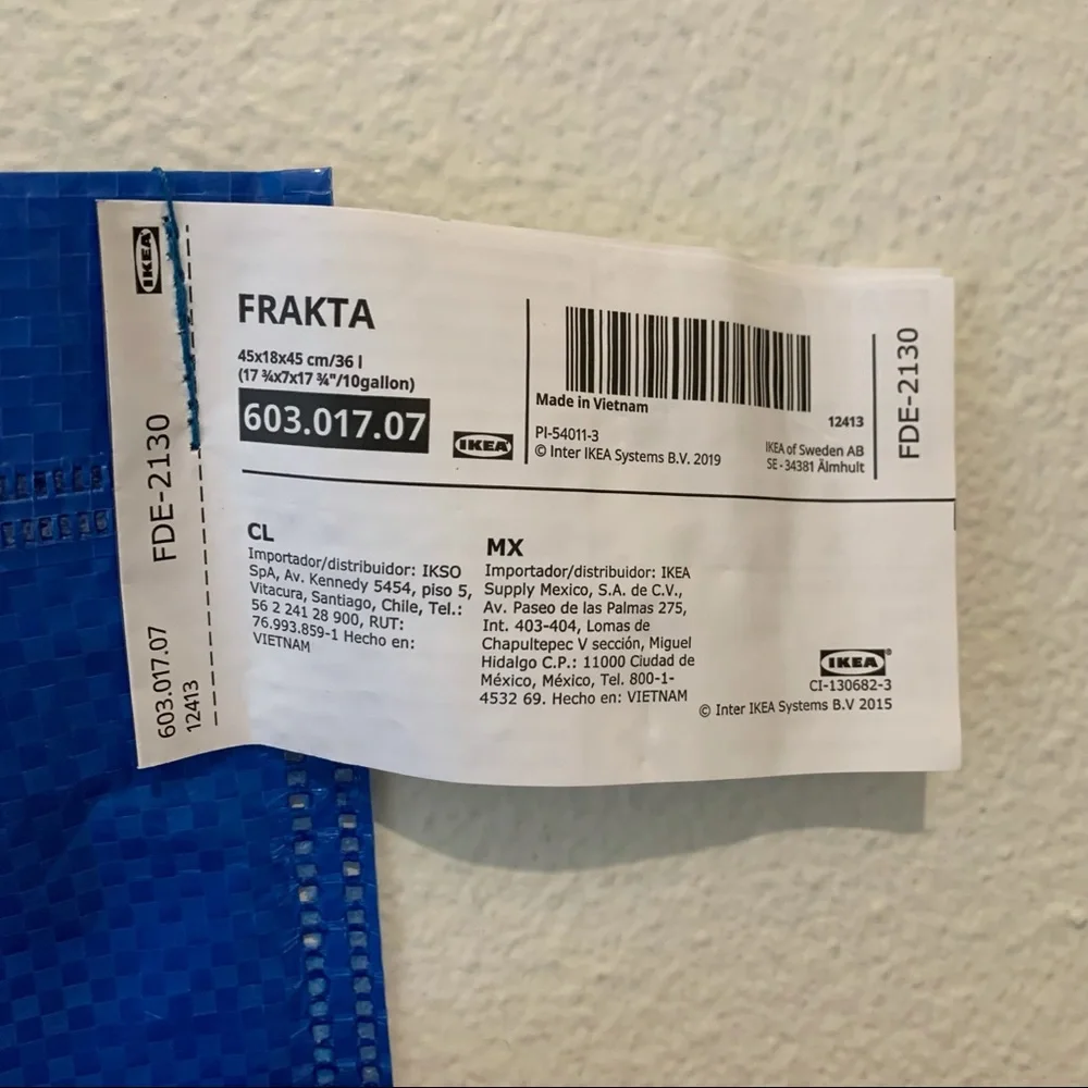 IKEA FRAKTA Medium 10 Gallons Tote bag